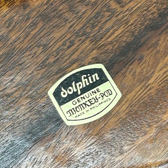 Mid-Century Modern Dolphin Monkey Pod Divided Bowl - Picture 4 of 5